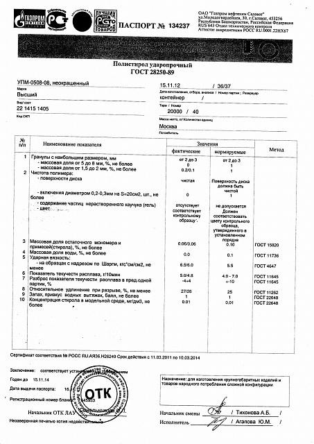 Полистирол-PS-УПМ-0508-08